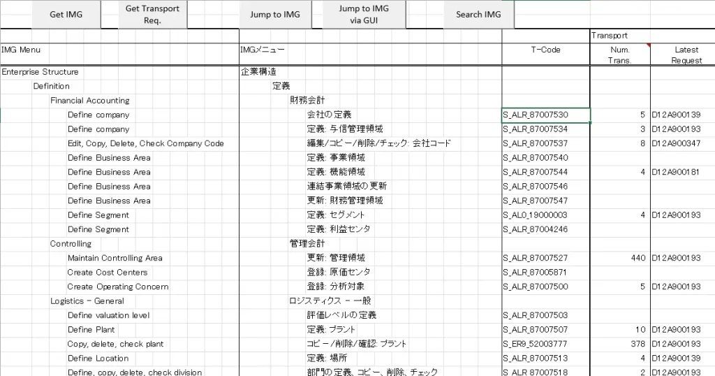 SAPのIMGをExcel上に完全再現するツールを作ってみた