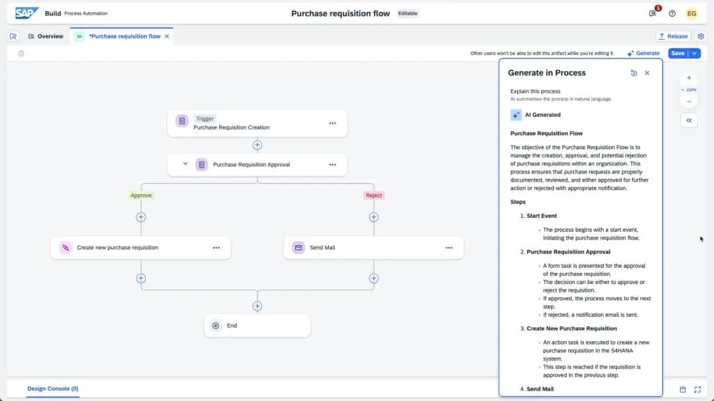 AP Build Process Automation の Joule 機能