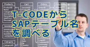 SAPの実行中T-CODEからテーブル名を調べる