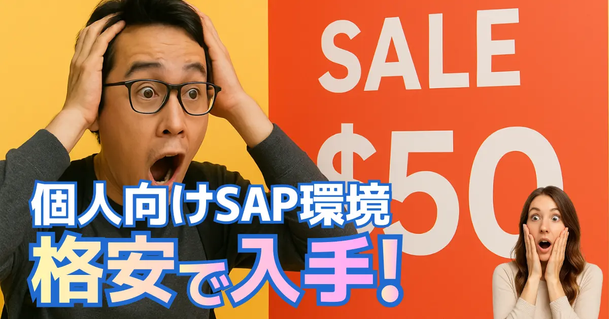 個人向けSAP環境を格安低価格で入手する方法