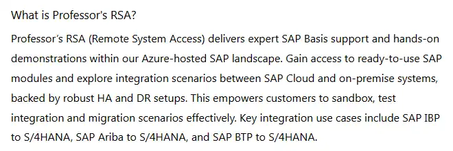 What is Professor's RSAよりSLA