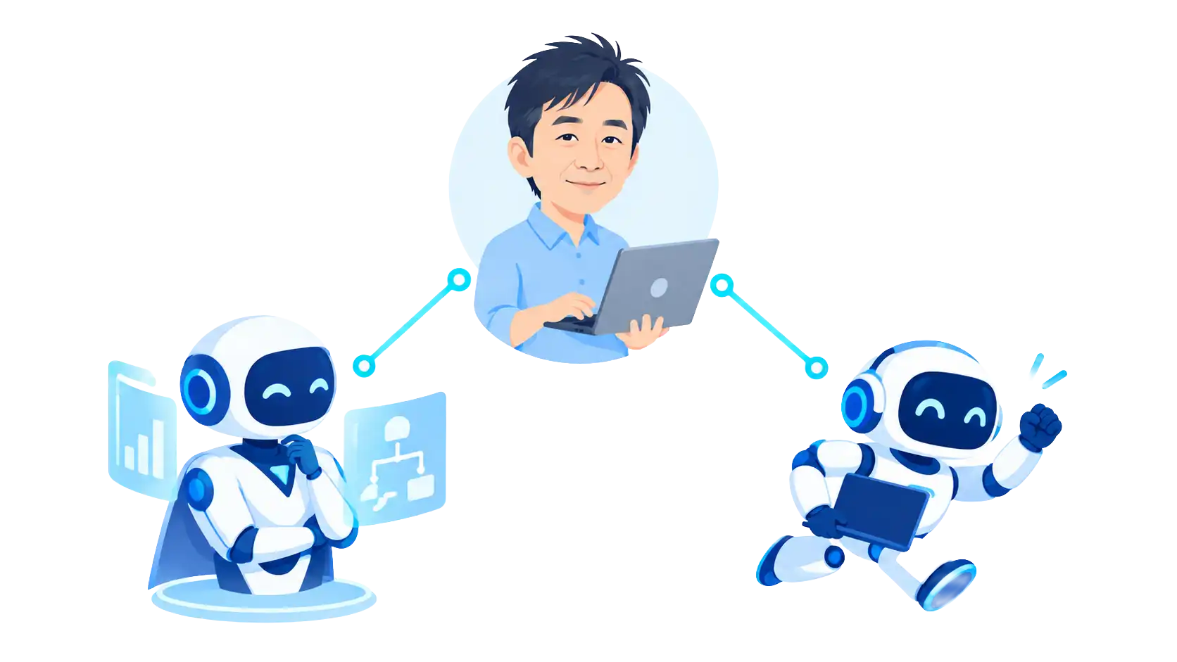 一人の人間と二人のAIによる開発体制