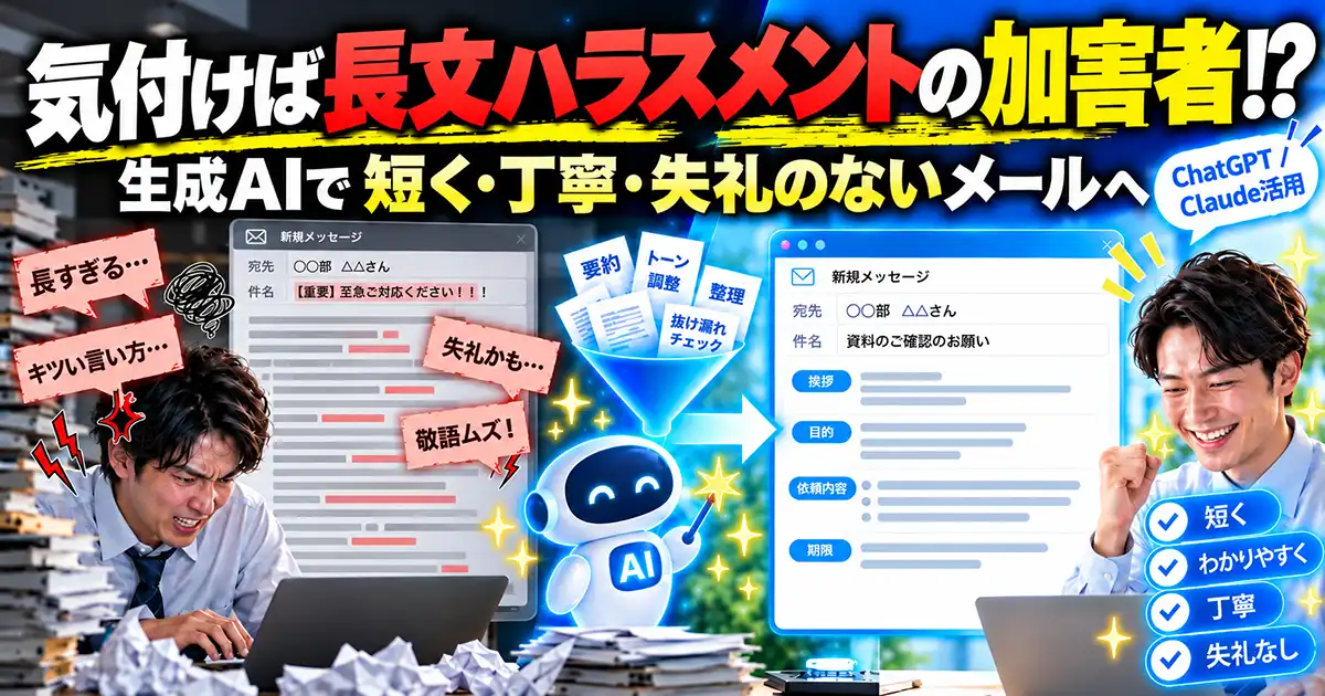 長文ハラスメントを生成AIで防ぐ方法
