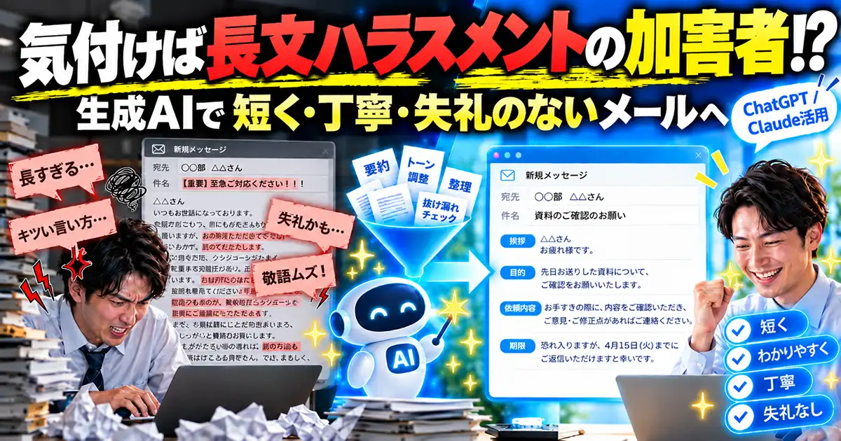 長文ハラスメントの加害者になっていませんか
